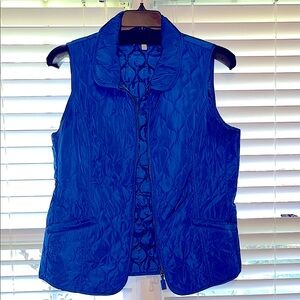MED Talbots Royal blue zipper vest